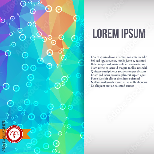 Abstract Colorful Triangles Background. Vector