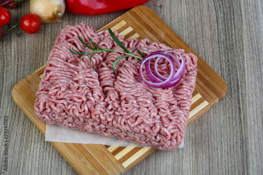 Raw minced pork meat Raw minced pork meat
