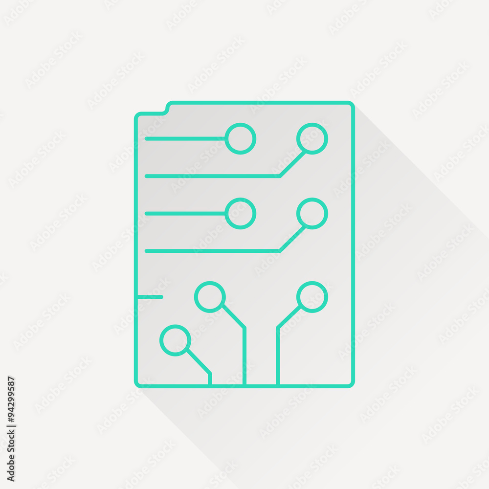 Web icon of microchip, vector design Web icon of microchip, vector design