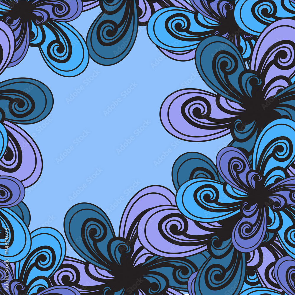 Fototapeta premium Vector floral pattern. Abstract background. Quilting texture wit