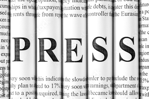 Foto Concept of mass media, news media and print media