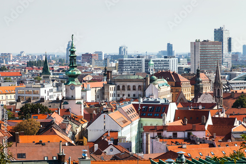 Bratislava town skyline with tower of Michael Gate photo