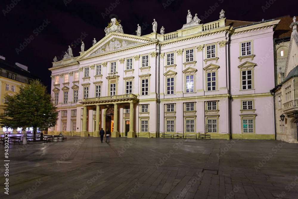 Primate's Palace in Bratislava in night