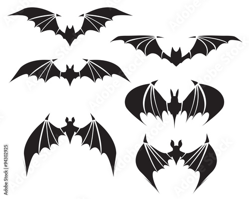 Symbol of bat with big wings