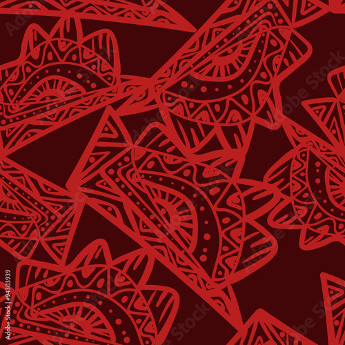 Seamless multicolor pattern. Seamless zentangle. Abstract  hand