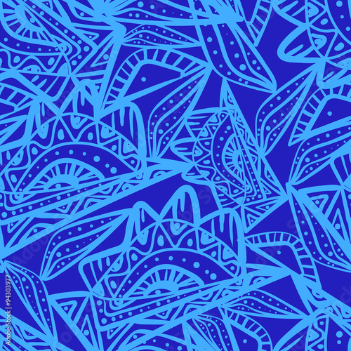 Seamless multicolor pattern. Seamless zentangle. Abstract  hand