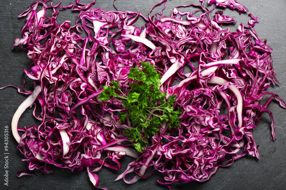 Cut red cabbage closeup Cut red cabbage closeup