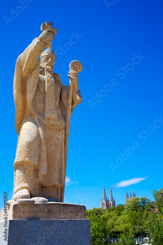 Burgos San Pablo bridge Statues on Arlanzon river photo