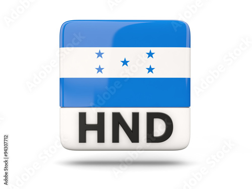 Square icon with flag of honduras