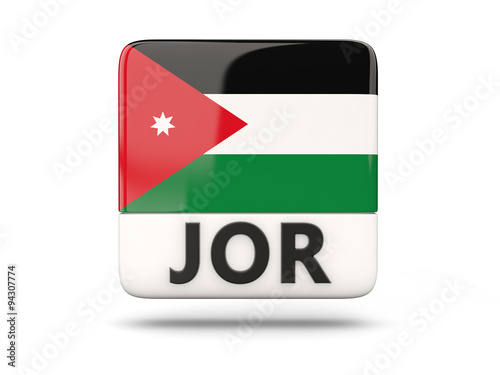 Free Download Square icon with flag of jordan - GFXLoad