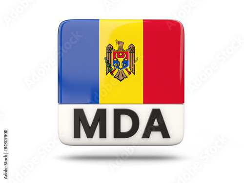 Free Download Square icon with flag of moldova - GFXLoad
