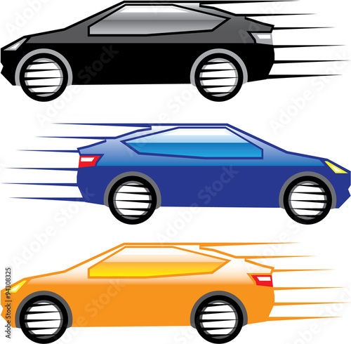 Car going fast Vector