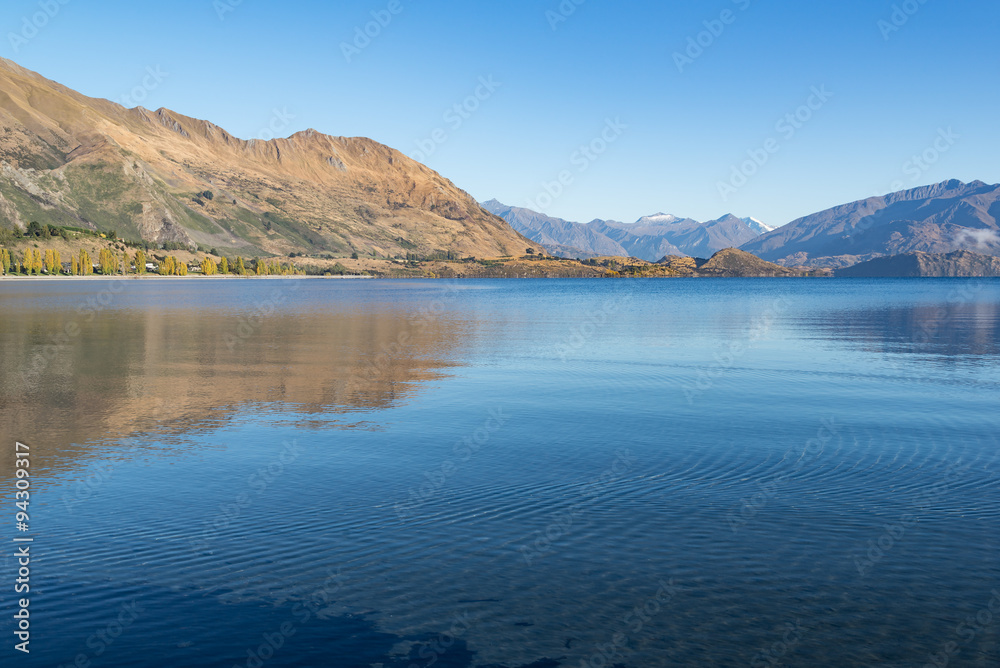 Lake Wanaka in summer ,South Island New Zealand