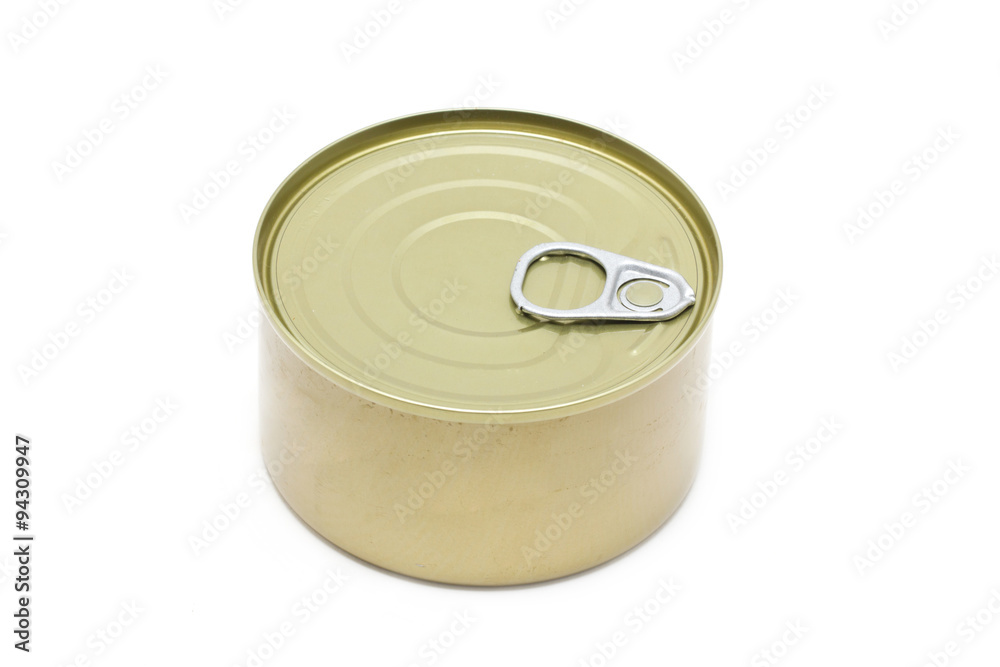 Can of tuna closed isolated on white background. Can of tuna closed isolated on white background.