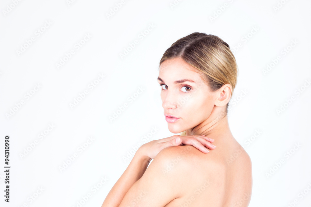 Young woman with beautiful skin and a naked back. Beauty concept. Young woman with beautiful skin and a naked back. Beauty concept.