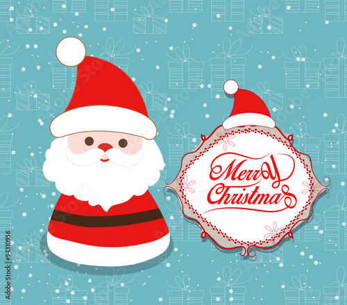 Merry Christmas with santa claus illustrations