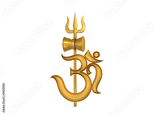 Hindu Om Icon with Trident