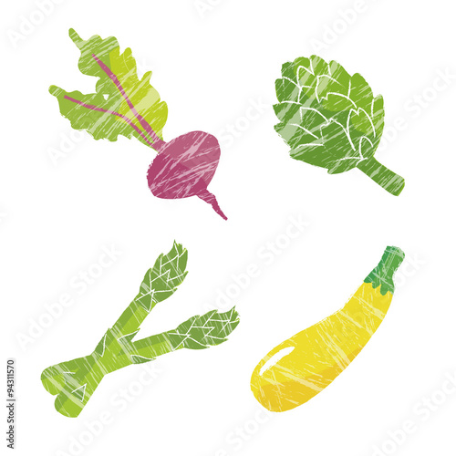 野菜イラストセット Stock ベクター Adobe Stock