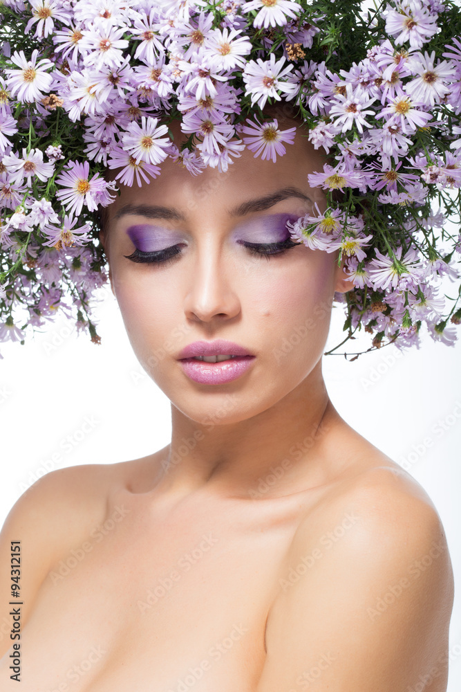 girl in a wreath daisies girl in a wreath daisies