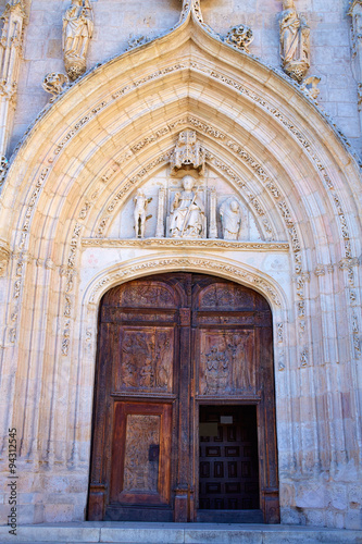 Burgos San Nicolas church door in Castilla Spain