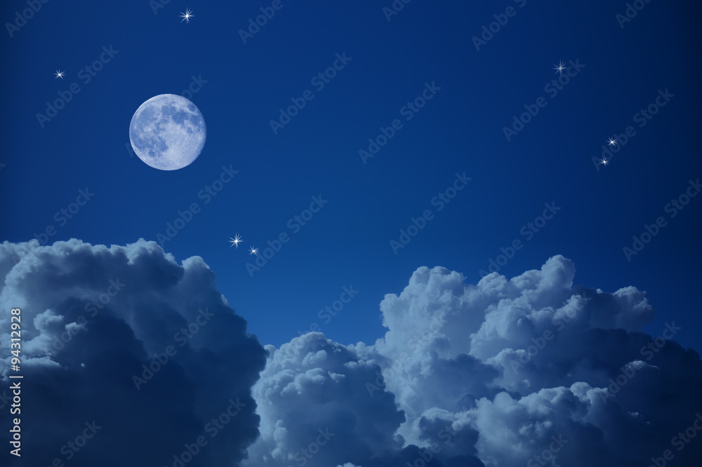 Fantastic view of  Night Sky, Stars  and the Moon