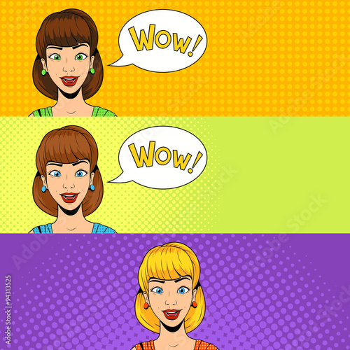 Young woman get a present vector illustration