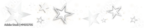 Stern Sterne Banner Stars Weiß Weihnachten