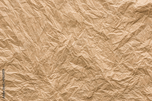 background and texture of brown Wrinkled paper