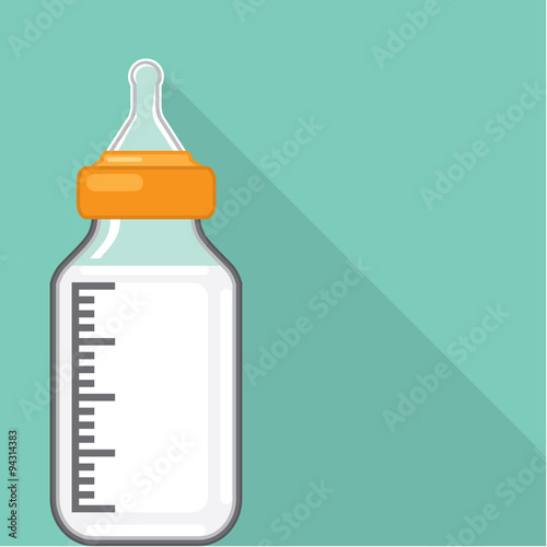 Baby bottle with milk Vector