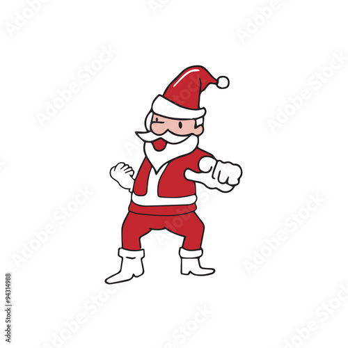 Santa pointing
