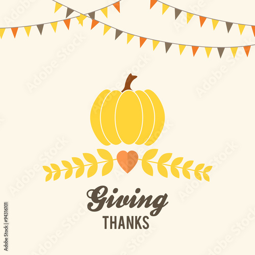 Thanksgiving design with buntings
