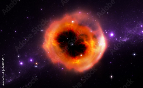 Fototapeta Naklejka Na Ścianę i Meble -  Illustration of the ring of material ejected from the supernova explosion