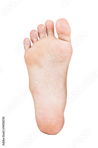 Girl foot isolated