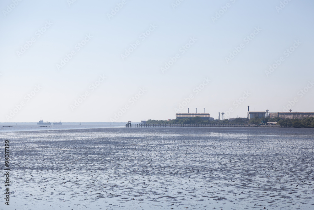 factory is located close to the sea factory is located close to the sea