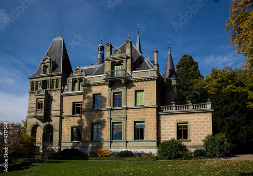 Obraz na płótnie Schloss bei Thun w salonie