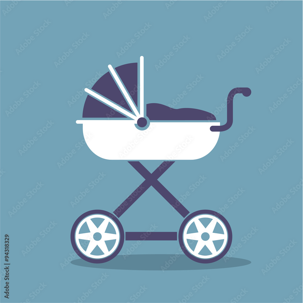 Stroller simplistic vector Stroller simplistic vector
