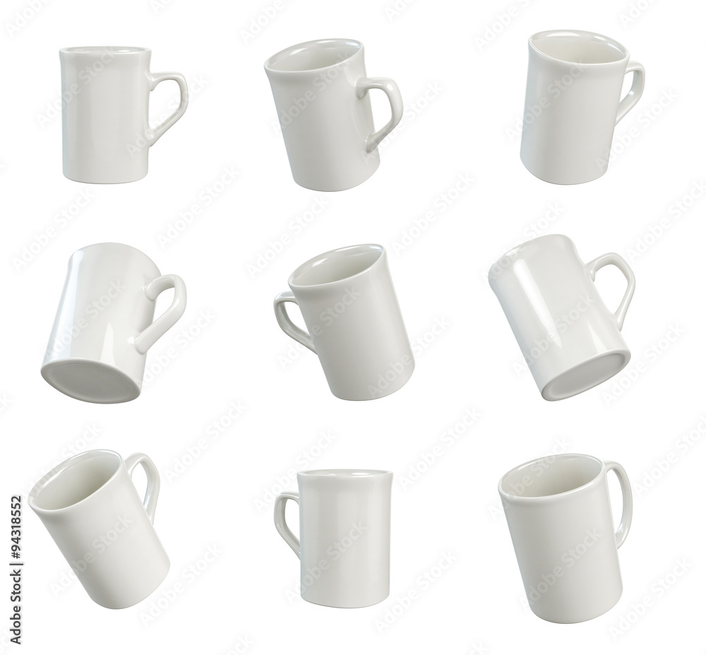 Mugs mock up on white background Mugs mock up on white background