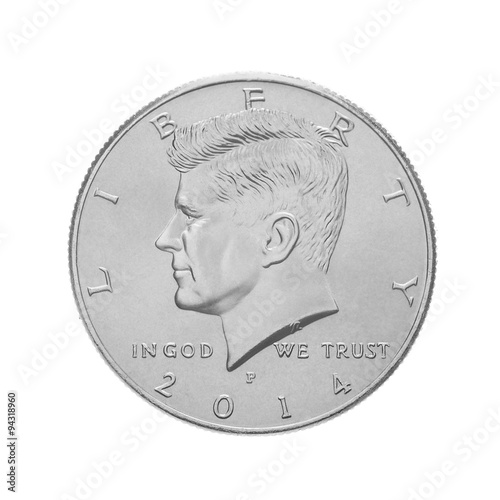 Cuadro en lienzo John F Kennedy Half Dollar coin