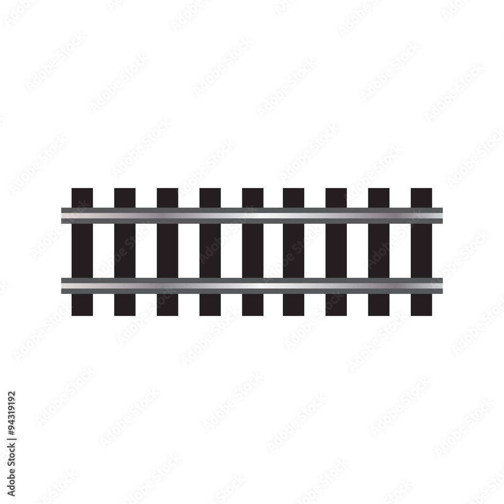 locomotive railroad track rail transport isolated vector  element