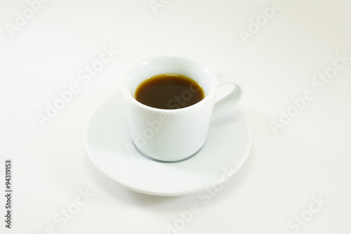 Coffee cup close up, isolated white.