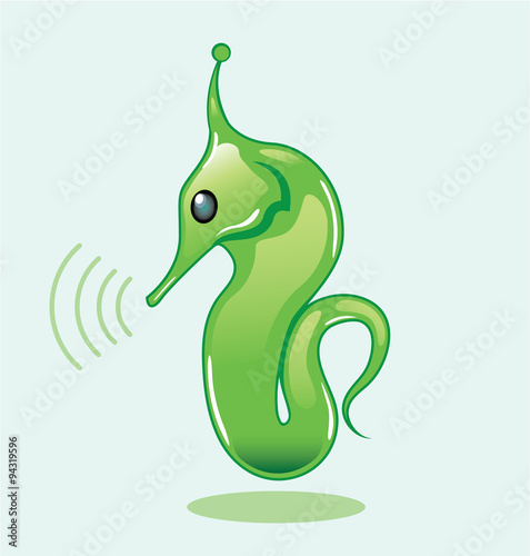 Alien SeaHorse Vector