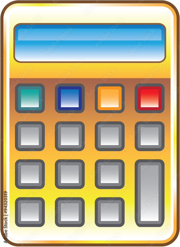 Golden Calculator Vector Golden Calculator Vector