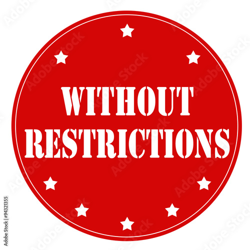 Without Restrictions-stamp