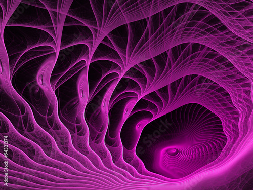 Abstract digitally generated image tunnel