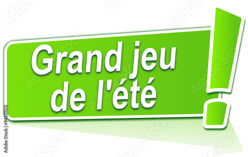 grand jeu de l'été sur étiquette verte