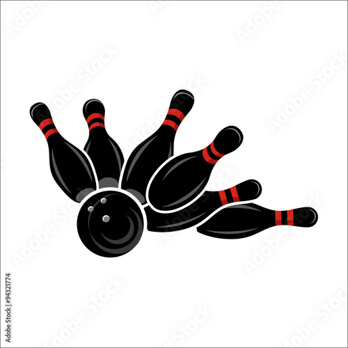 Bowling team or club emblem