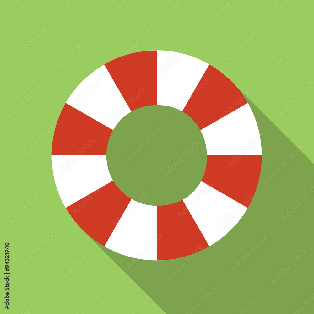 Life-buoy ring colored flat icon Life-buoy ring colored flat icon