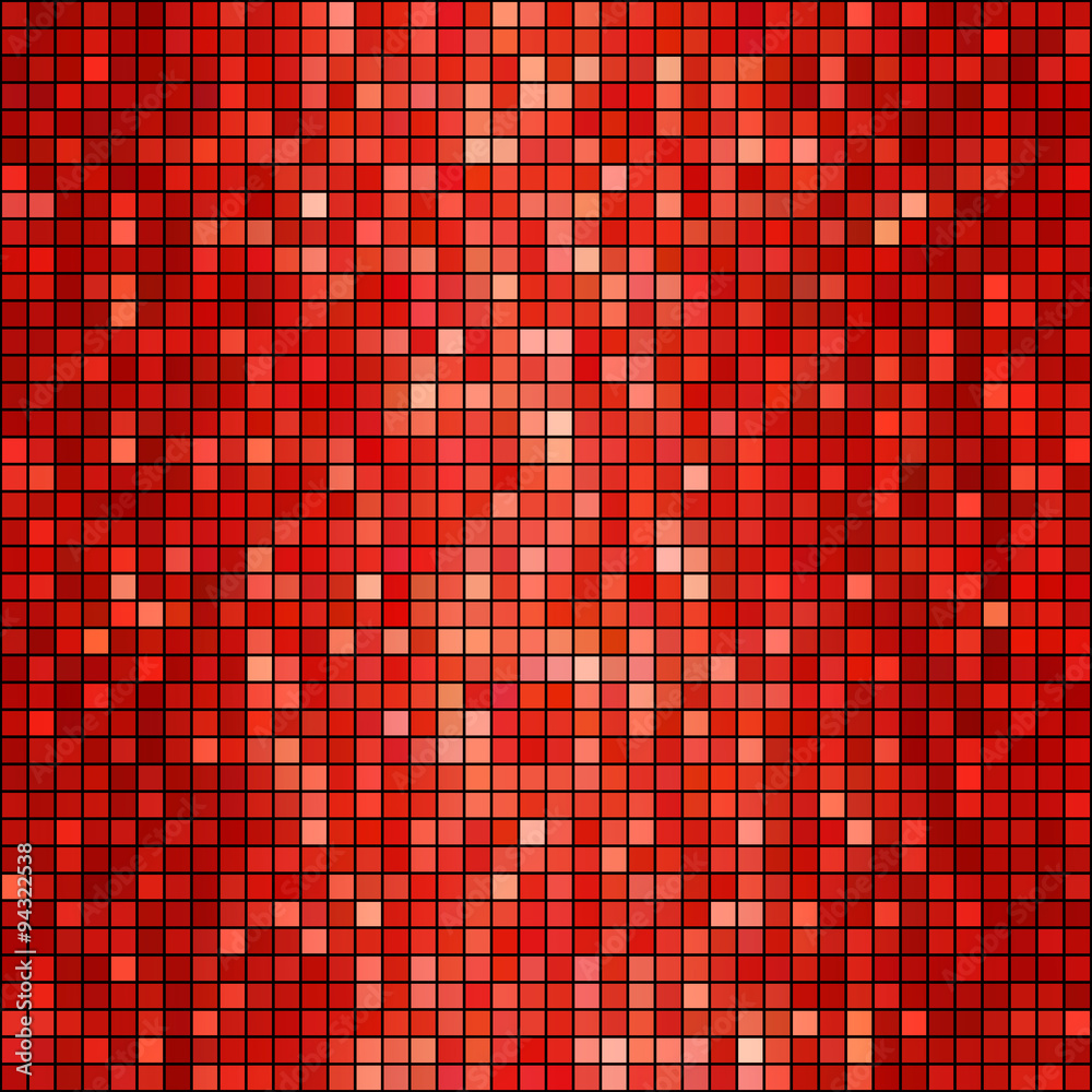 Fototapeta premium Vector red mosaic background