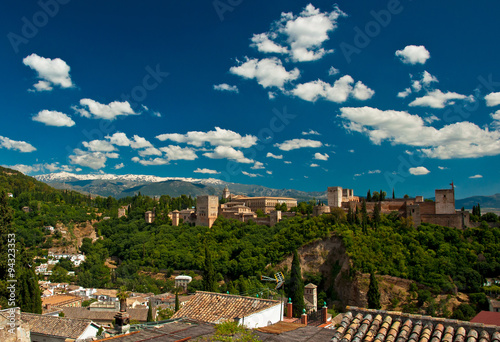 The famous Alhambra in Granada, Spain