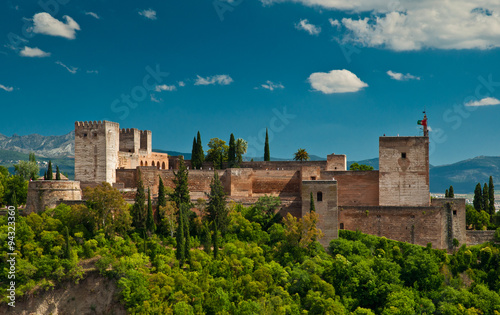 The famous Alhambra in Granada, Spain